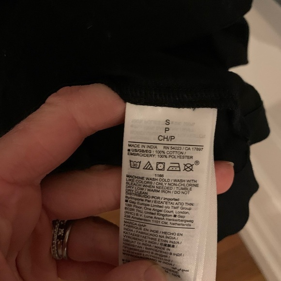 Gap Black 100% Cotton Dress Coverup with Eyelet Size Small NWT - Picture 5 of 6